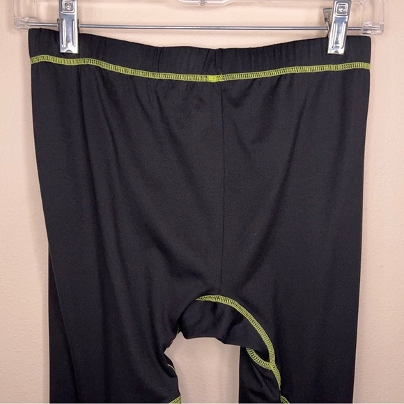 Medium Watsons Black Green Mens Athletic Leggings Outdoor  Stretch Activewear - Picture 9 of 11